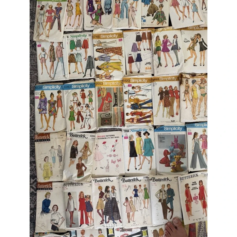 Lot 100+ Vintage Sewing Patterns 50s 60s 70's 80s McCalls Dresses Baby Halloween